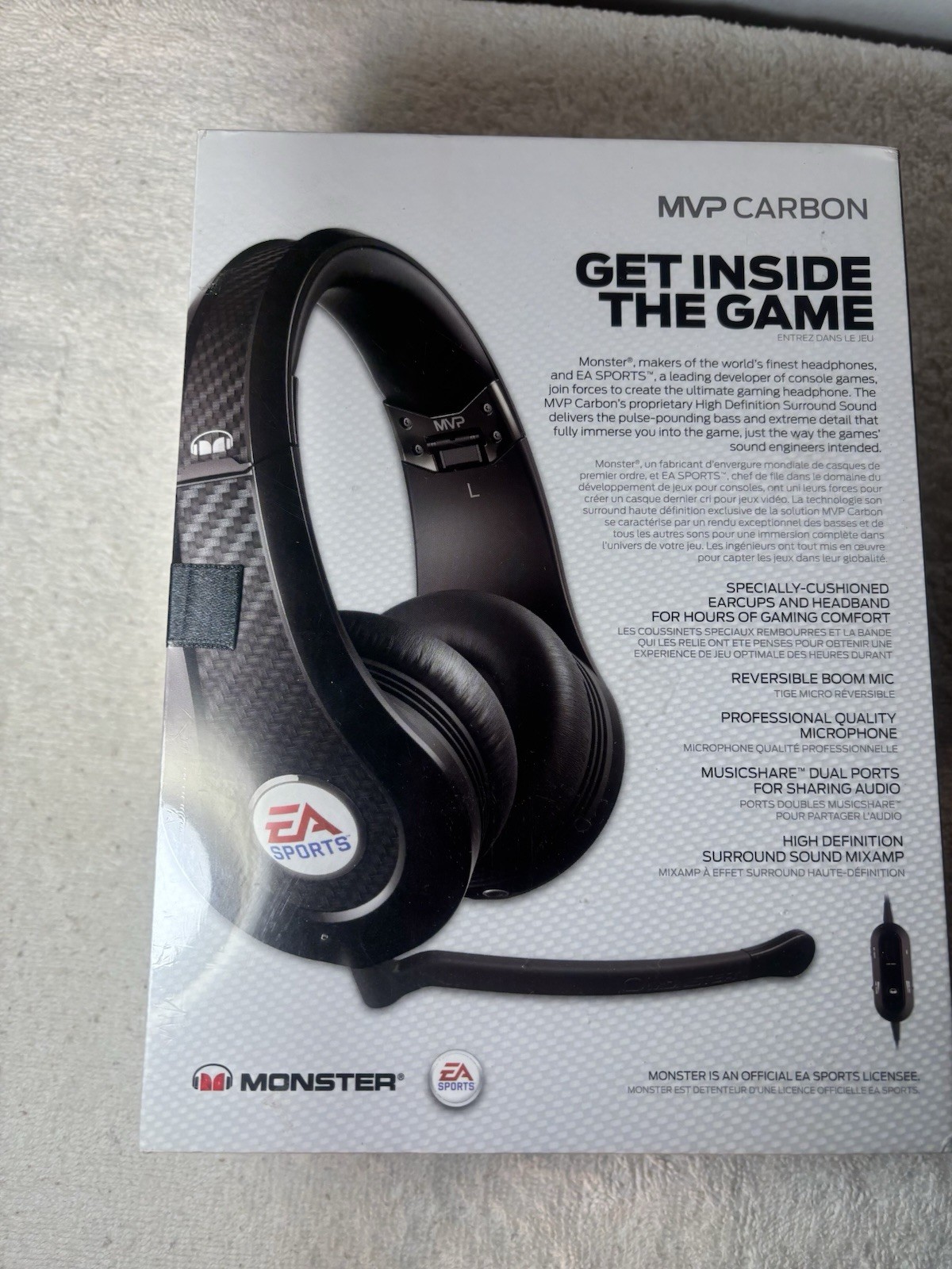 MVP MONSTER CARBON ULTRA HIGH DEFINITION GAMING HEAD SET, NEW