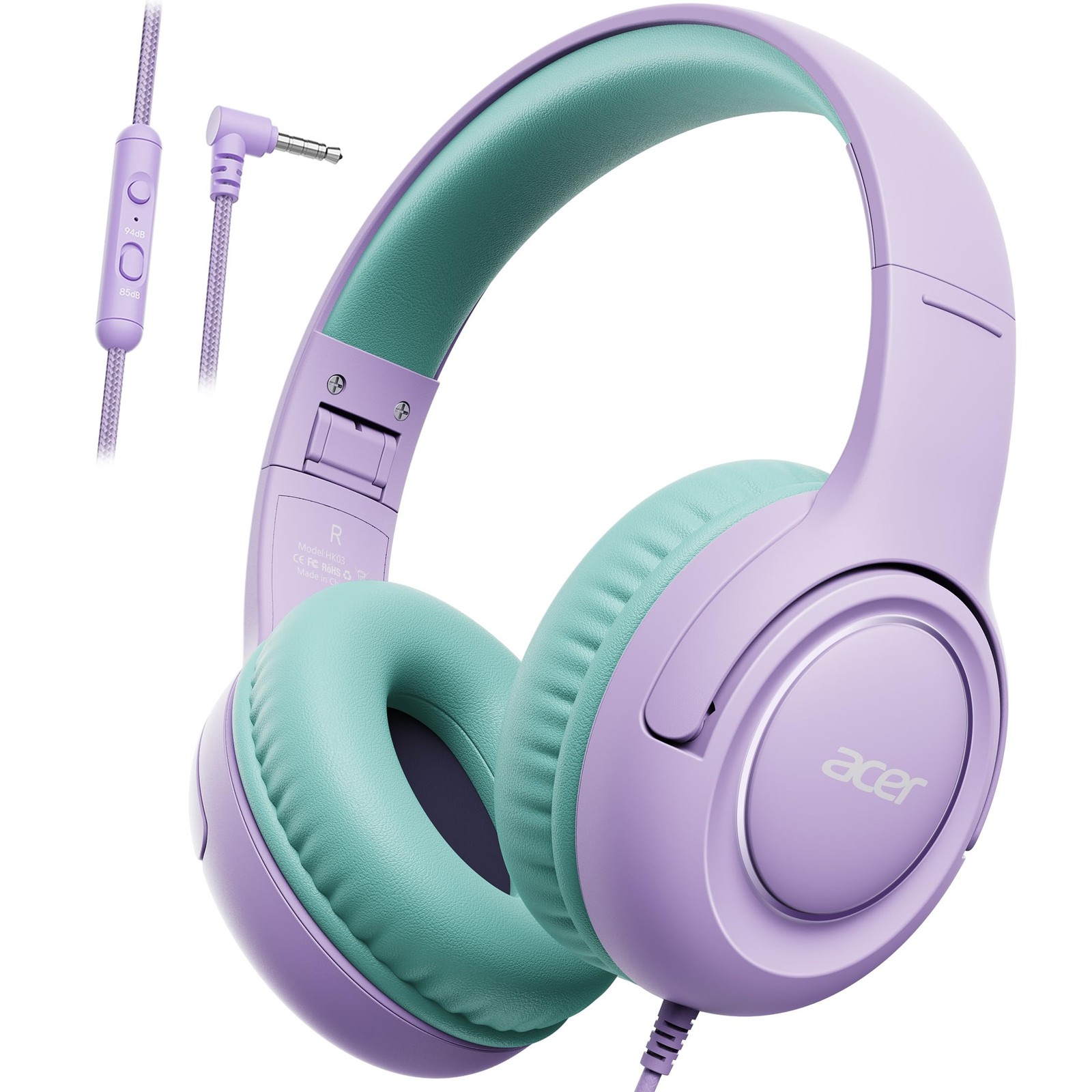 Kids Headphones with Cord for School – Over-Ear 85/94dB Volume Limiter, 3.5mm…
