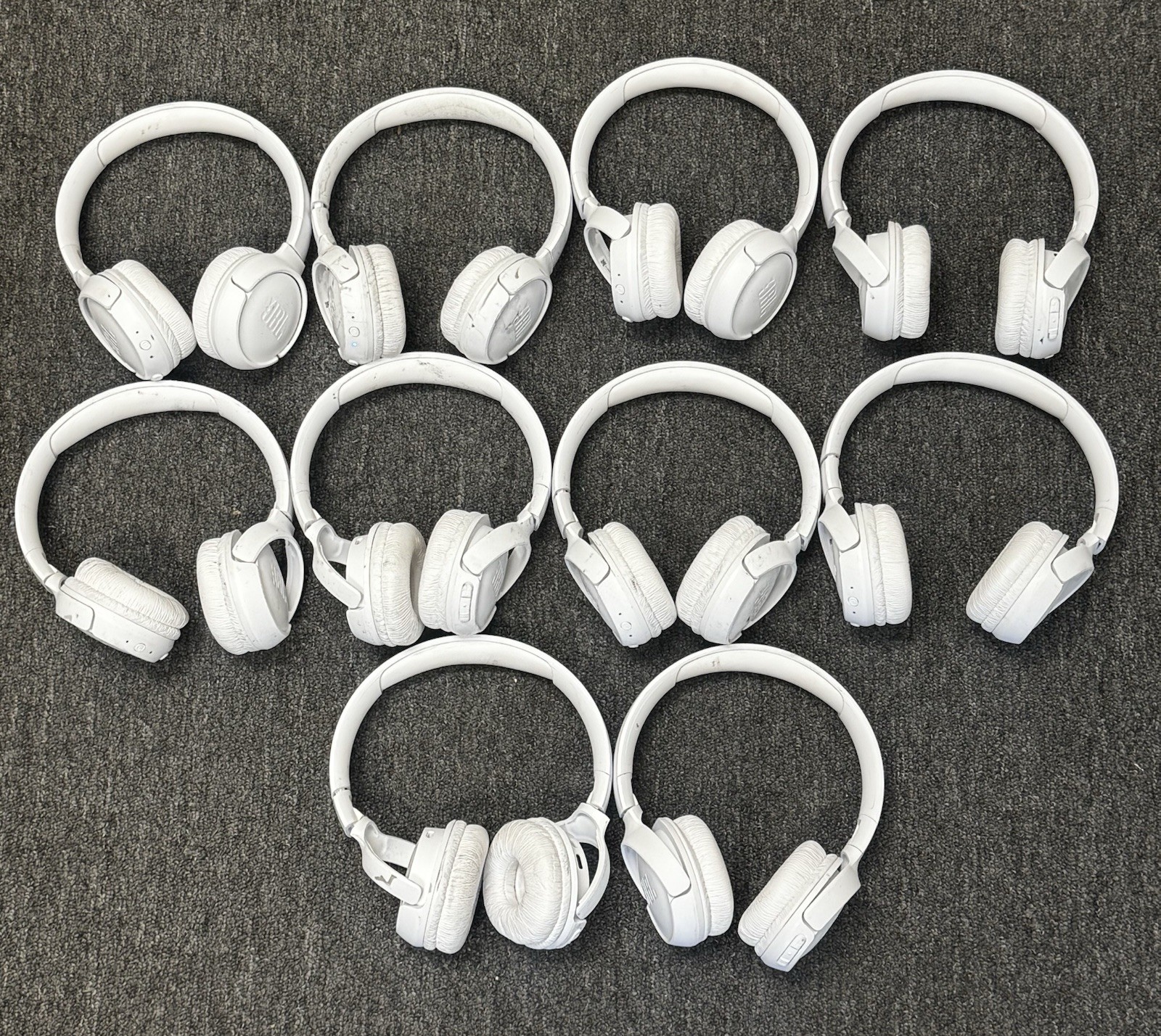 [LOT OF 10] TESTED JBL Tune 520BT Bluetooth Wireless On-Ear Headphones – White