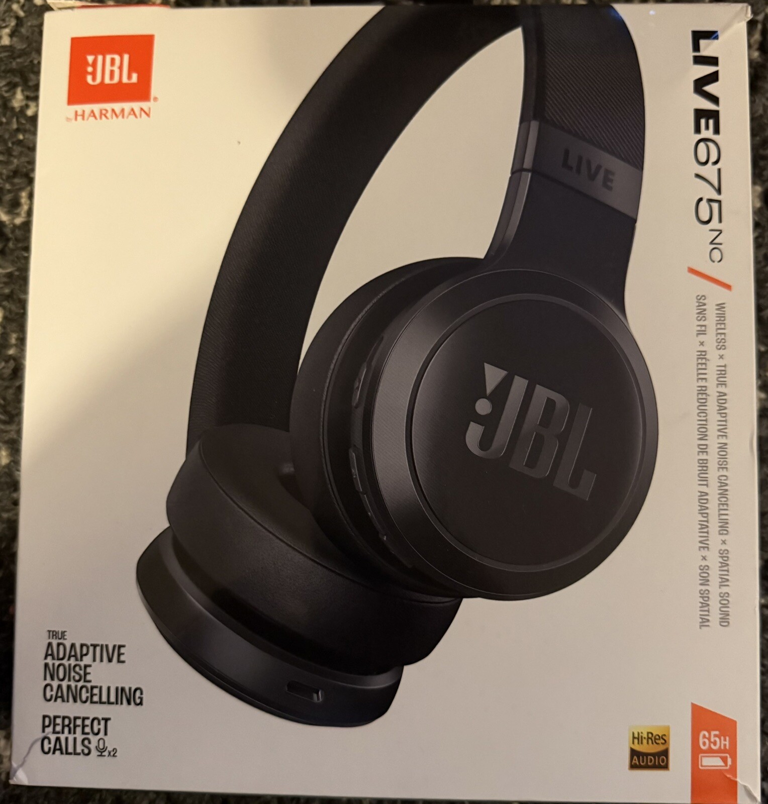 JBL Harman Headphones Live 675NC Wireless On Ear Adaptive Noise Cancelling