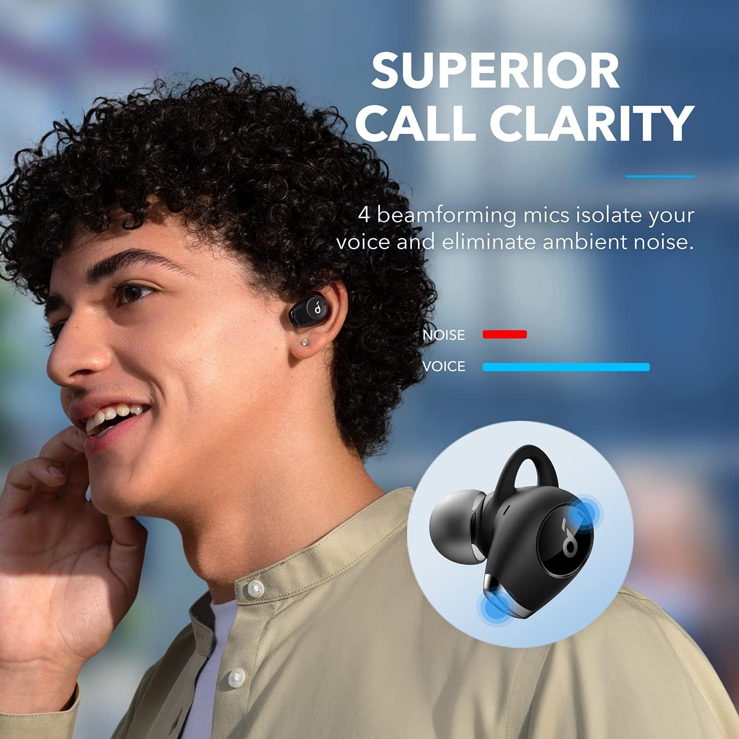 soundcore by Anker- Life Dot 2 NC Earbuds True Wireless Headphones, Black