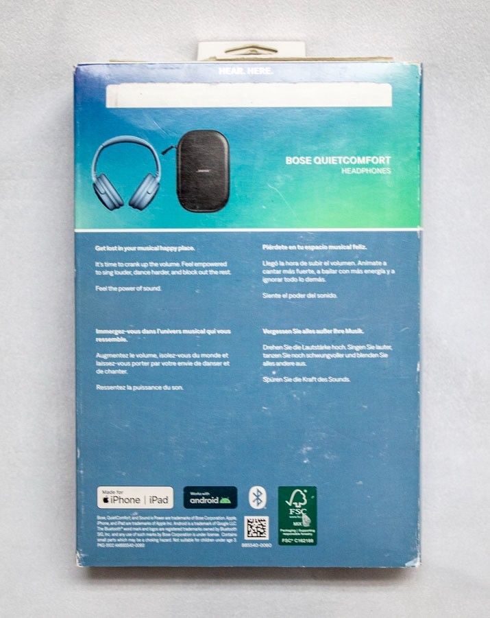 Bose QuietComfort Wireless Noise Cancelling Over-the-Ear Headphones (Blue Dusk)
