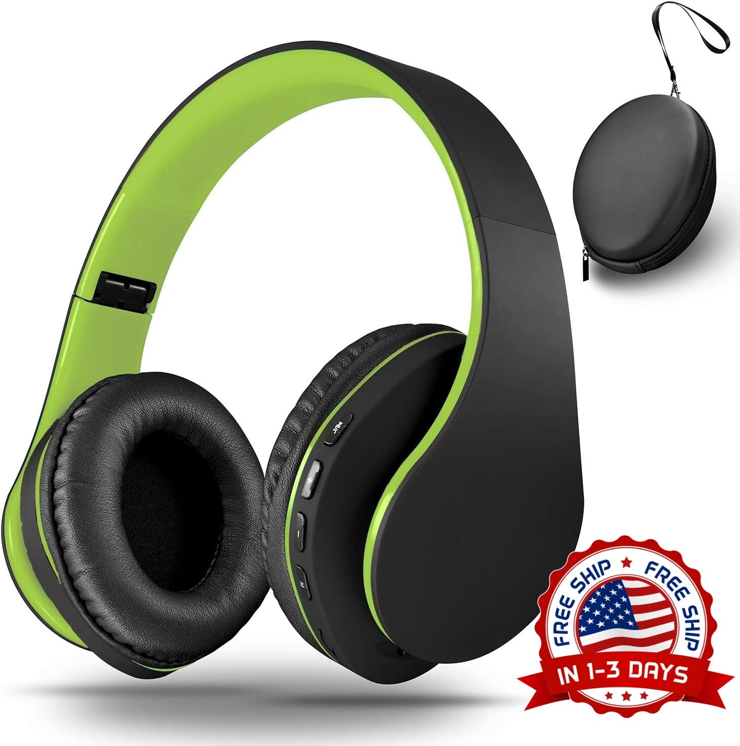 Auriculares Supraaurales Con Micrófono, Ligeros, Plegables,Graves Estéreo. NUEVO