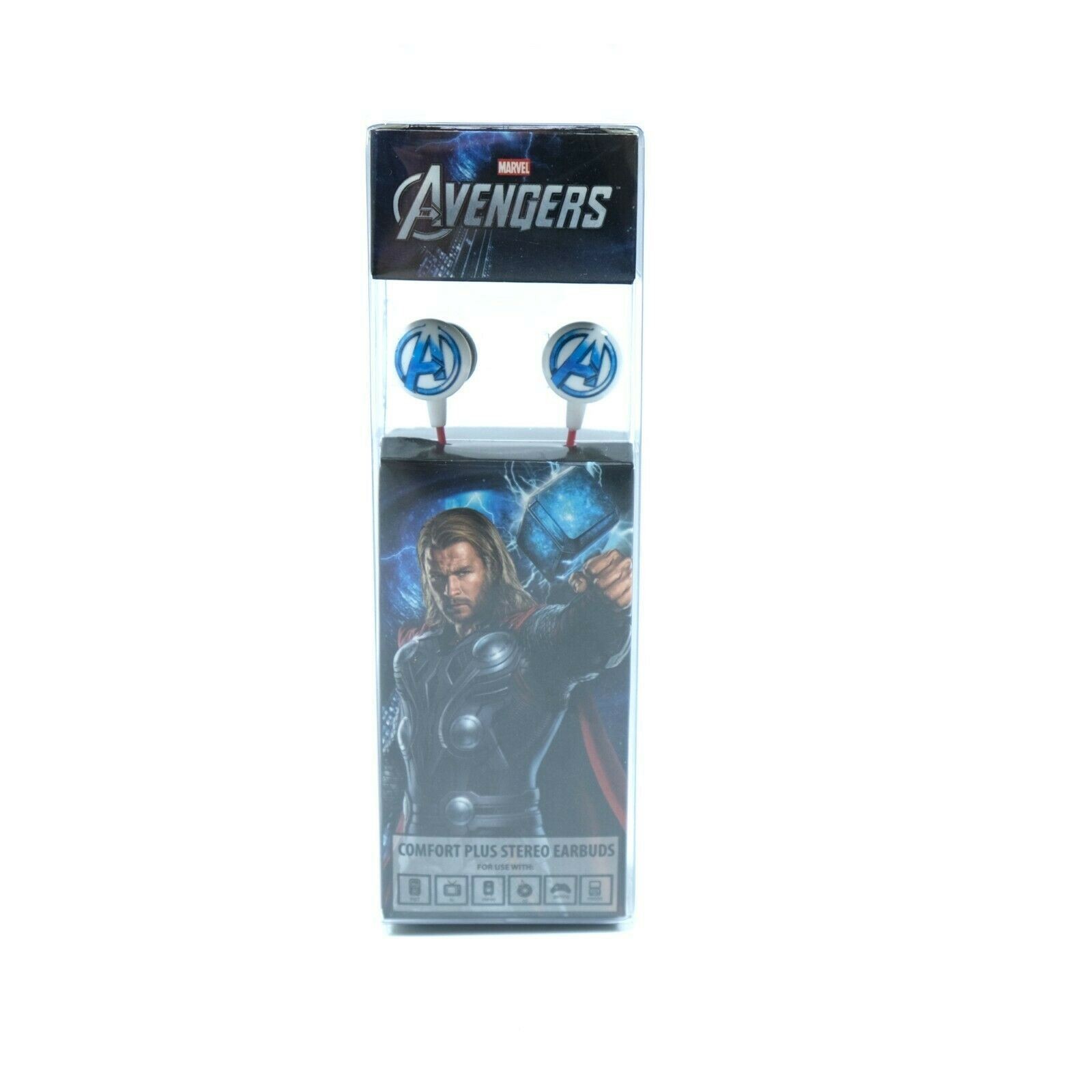 MARVEL The Avengers Thor Comfort Plus Stereo Earbuds 3.5 mm Stereo 4 ft Cord