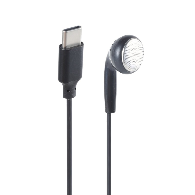 Type C Headsets Earpiece In Ear Single Earbud Earphone Extension Line with