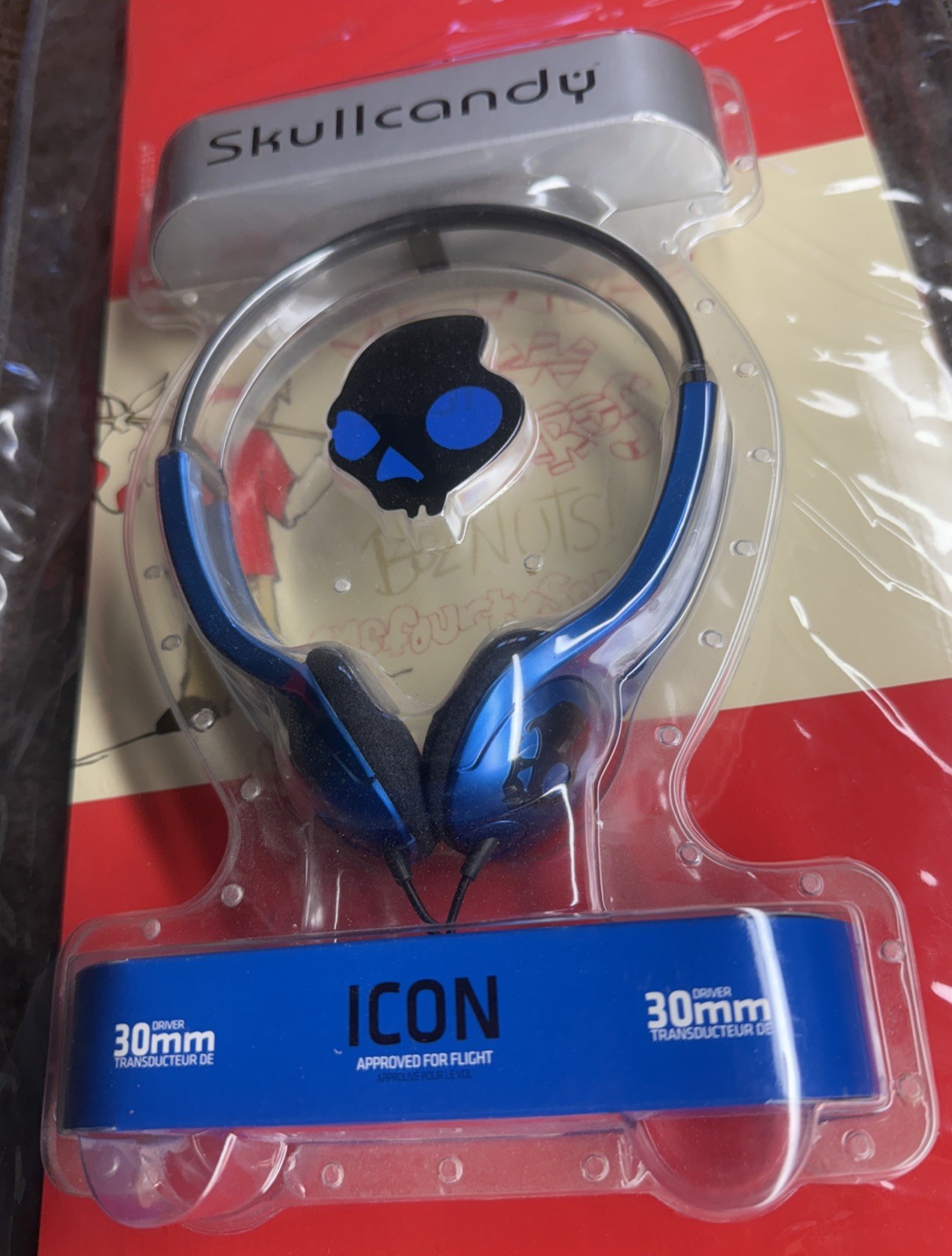 Blue OG skullcandy Icon Recruit 30mm Driver Original Quality Careful LOUD Rare