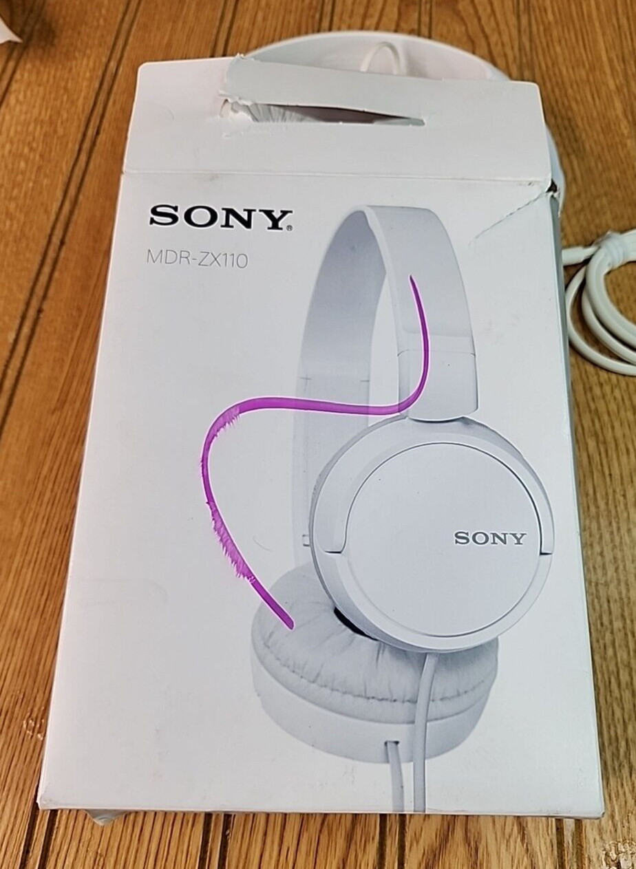 Sony MDR-ZX110 Ear-Pad (On the Ear) Headband Headphones – White