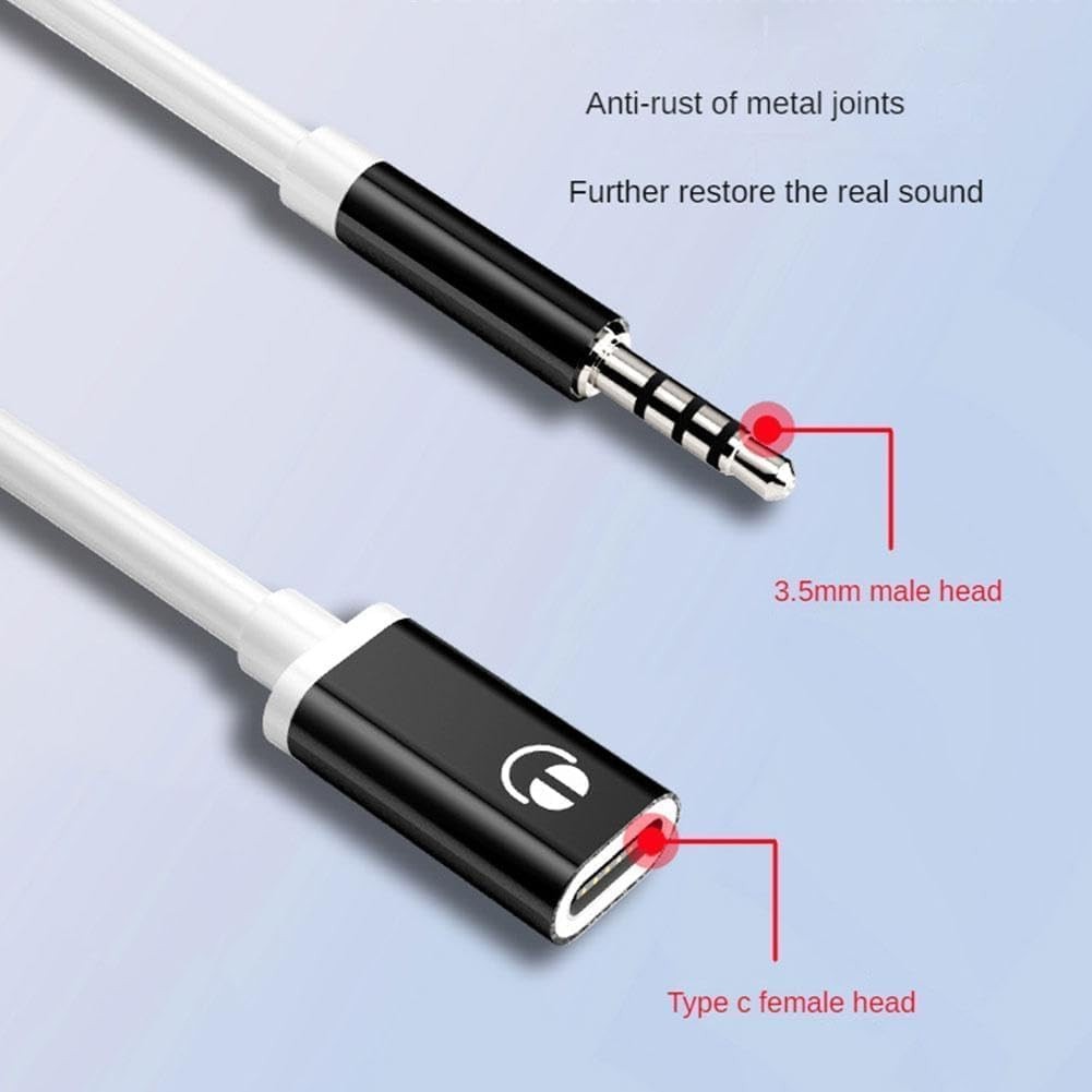 3.5mm Male to USB C Female Audio Adapter, Only Analog Audio Aux Jack Cable for S