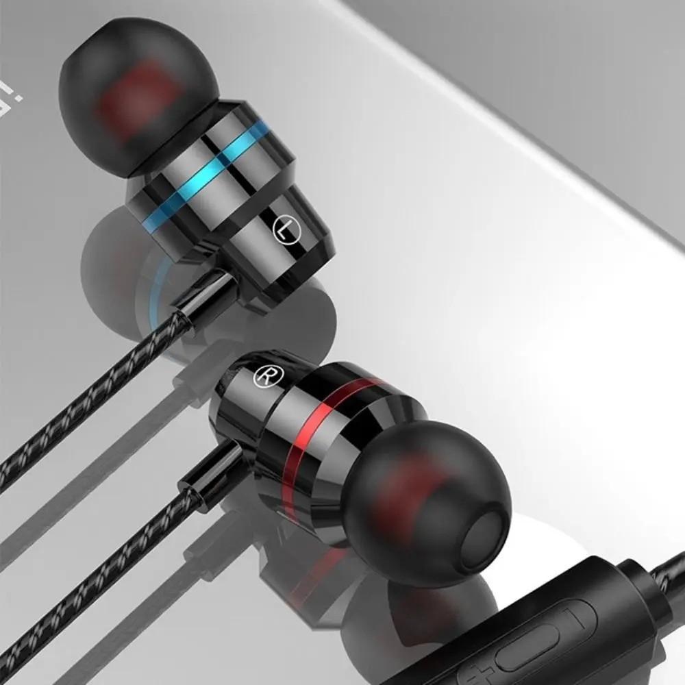 Headphones 3.5mm Wired HiFi Stereo Earbuds With Mic Super Bass