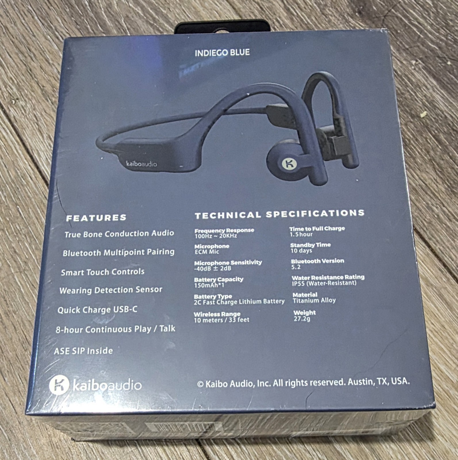 KAIBO VERSE Plus Bone Conduction Wireless Headphones Bluetooth