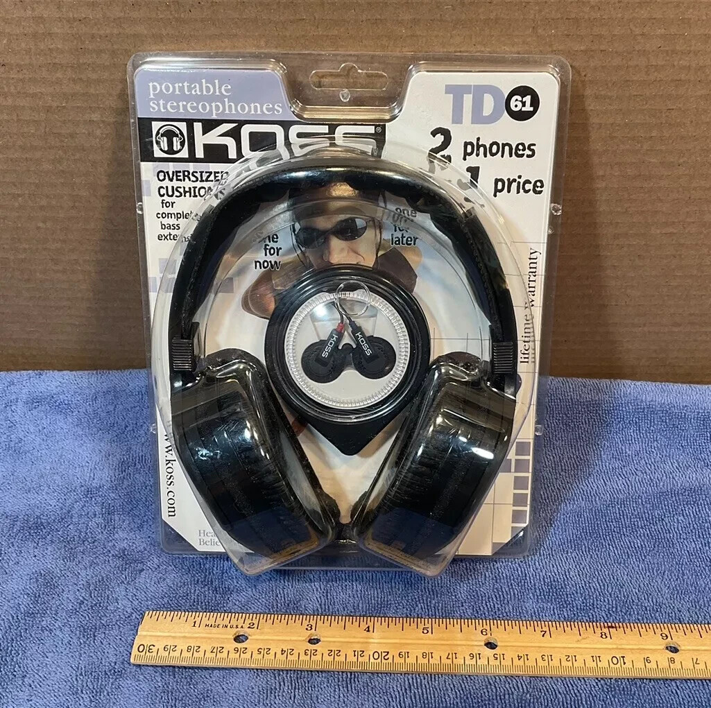 Koss Headphones TD/61 2 Phones / New/ Sealed