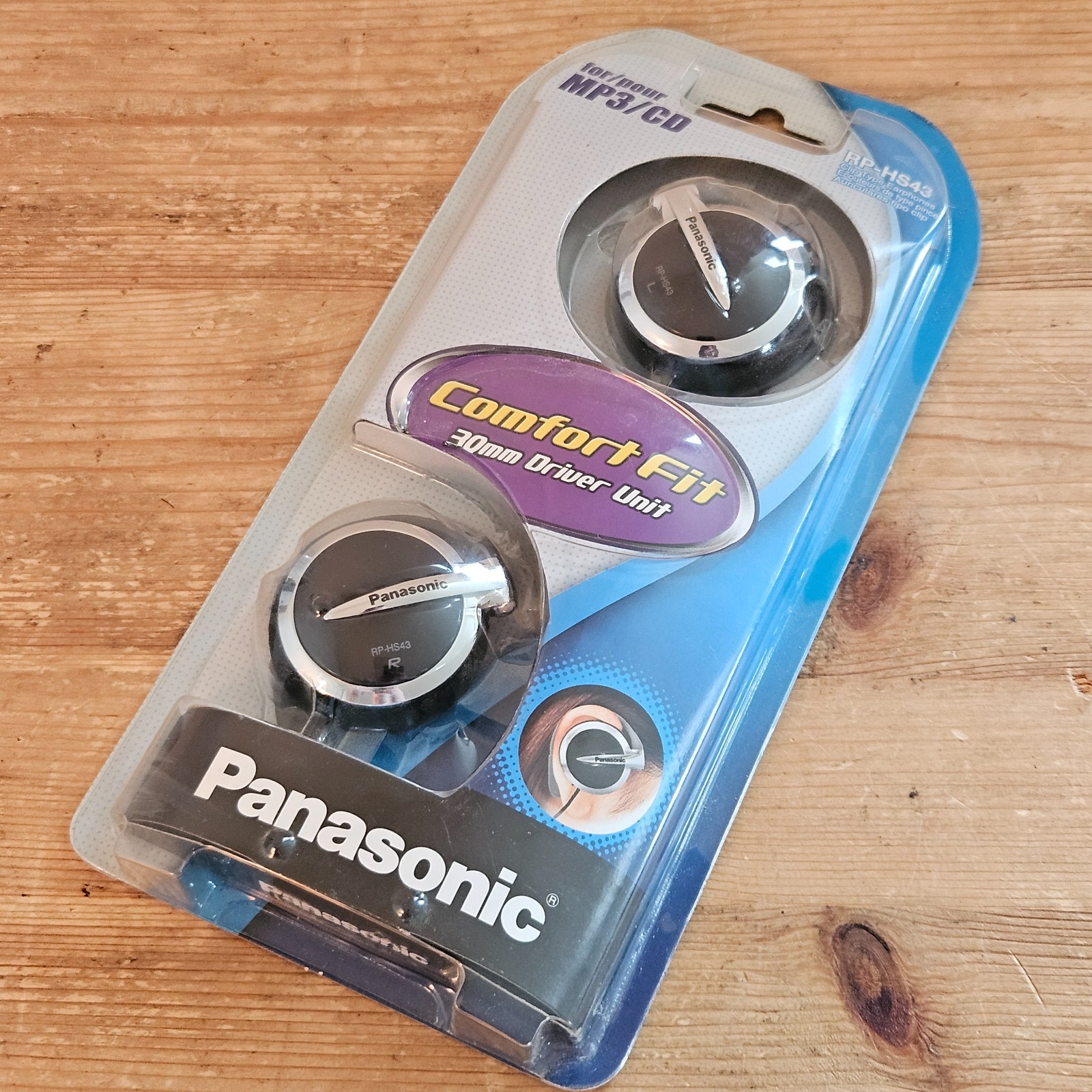 Panasonic Slim Clip On-Ear Earphone Headphone RP-HS43