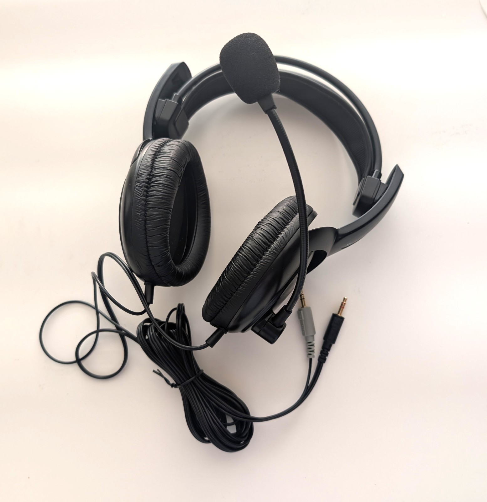 Yamaha CM500 Stereo Headset Boom Microphone Tested Working Dual 3.5mm