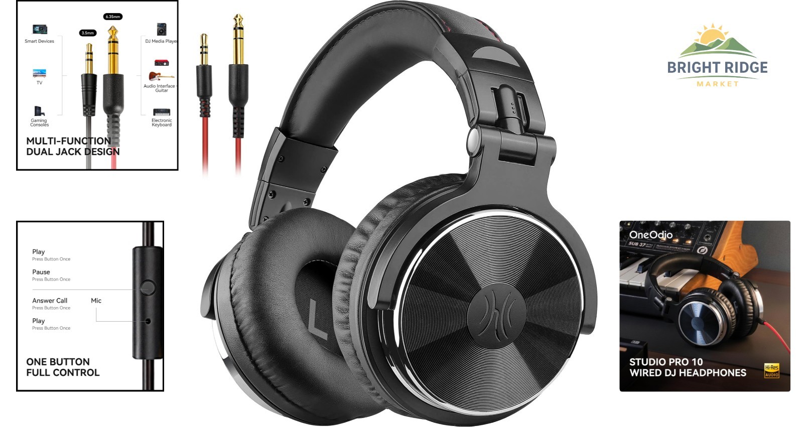 Studio Monitor Headphones with 40k Hz Frequency Response and Sensitivity