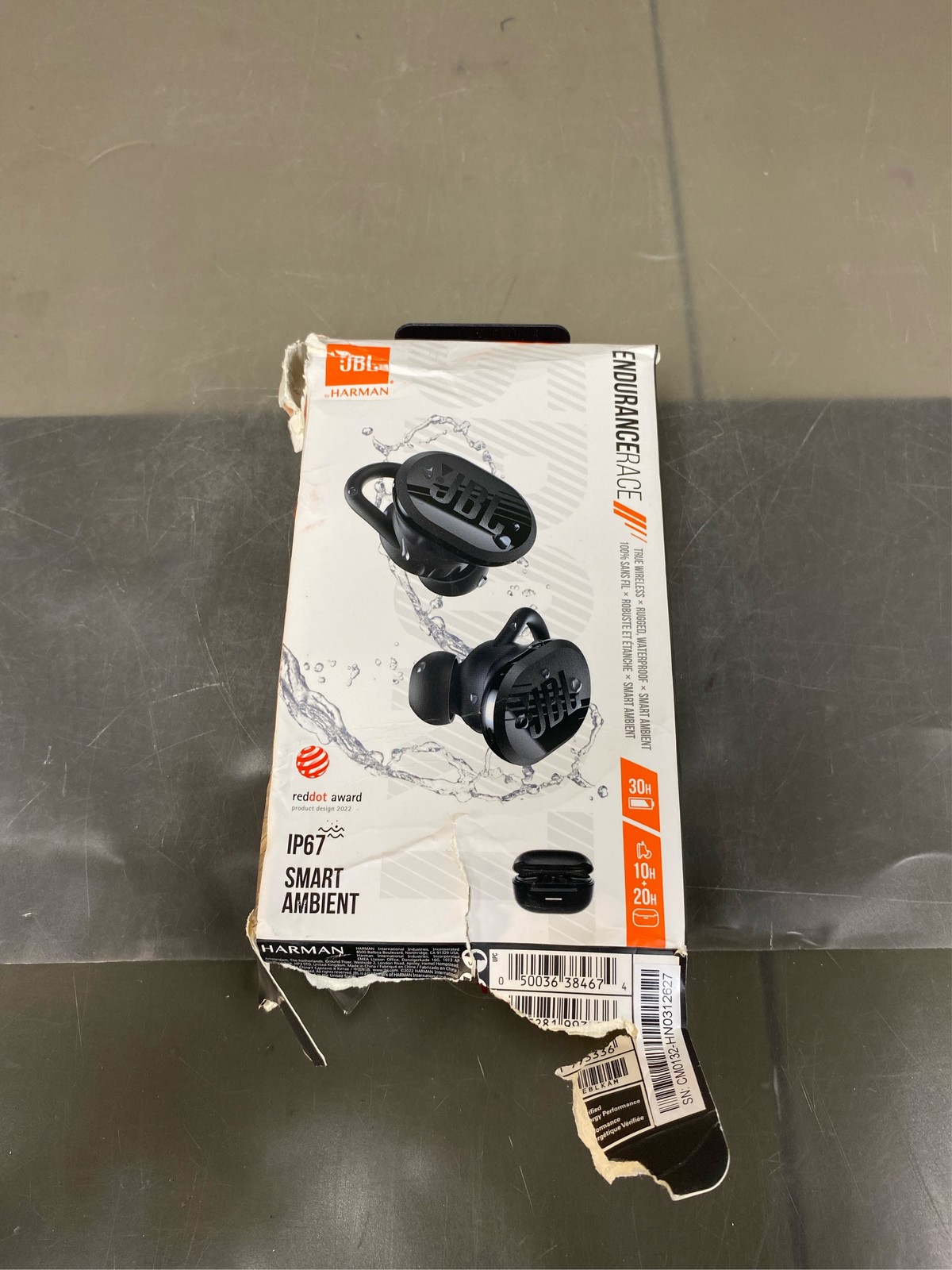 JBL Endurance Race True Wireless Active Earbuds- Black