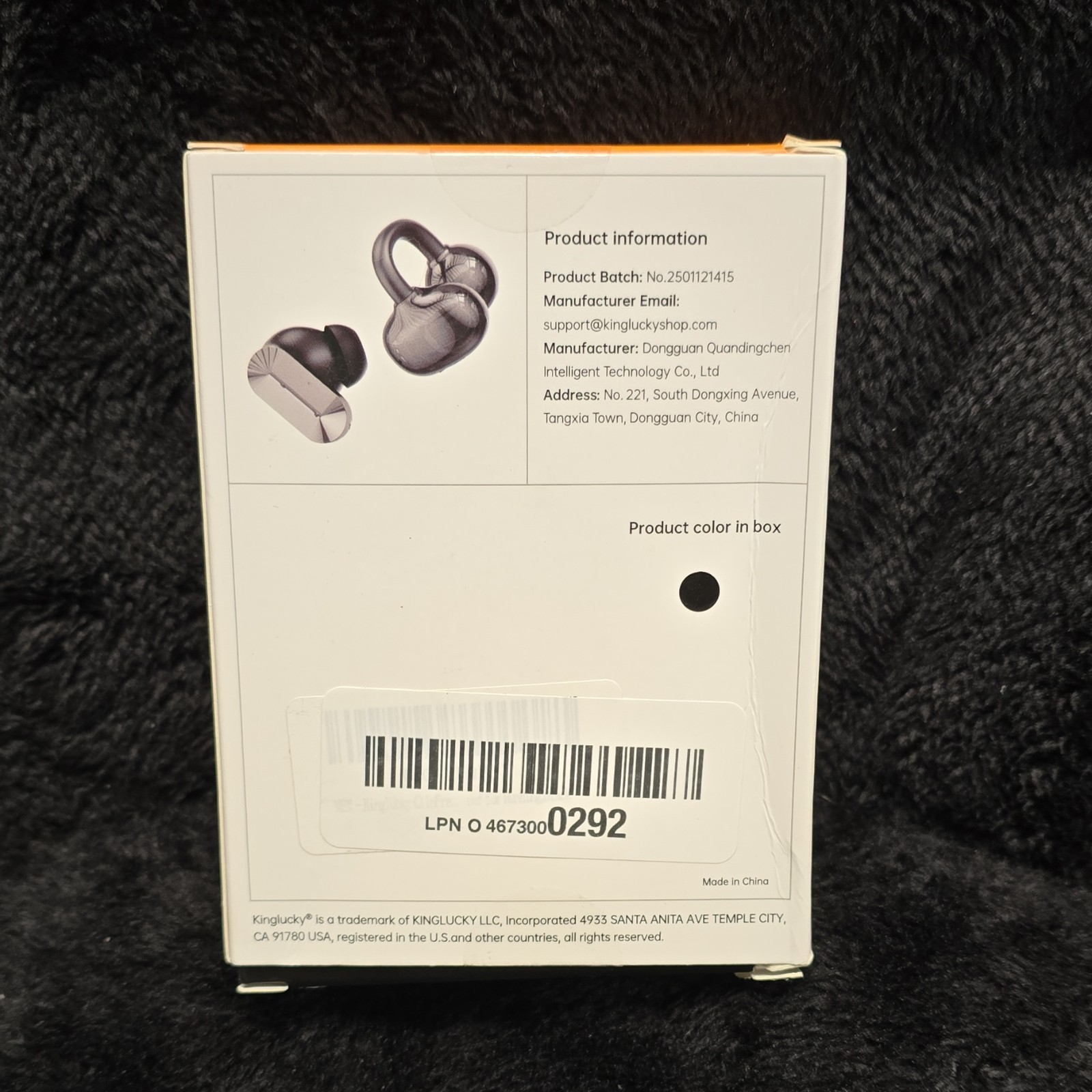 Kinglucky A30 Dual Mode Earbuds Black Open-Ear & In-Ear Design