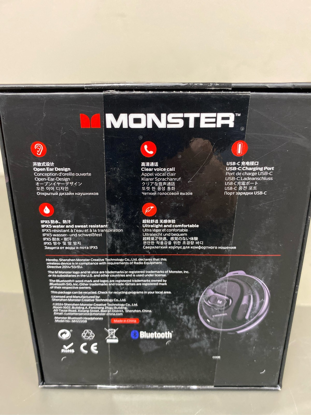 Monster AI Translation Earbuds AC330, 3-in-1 Translator Earbuds Bluetooth 5.4, W
