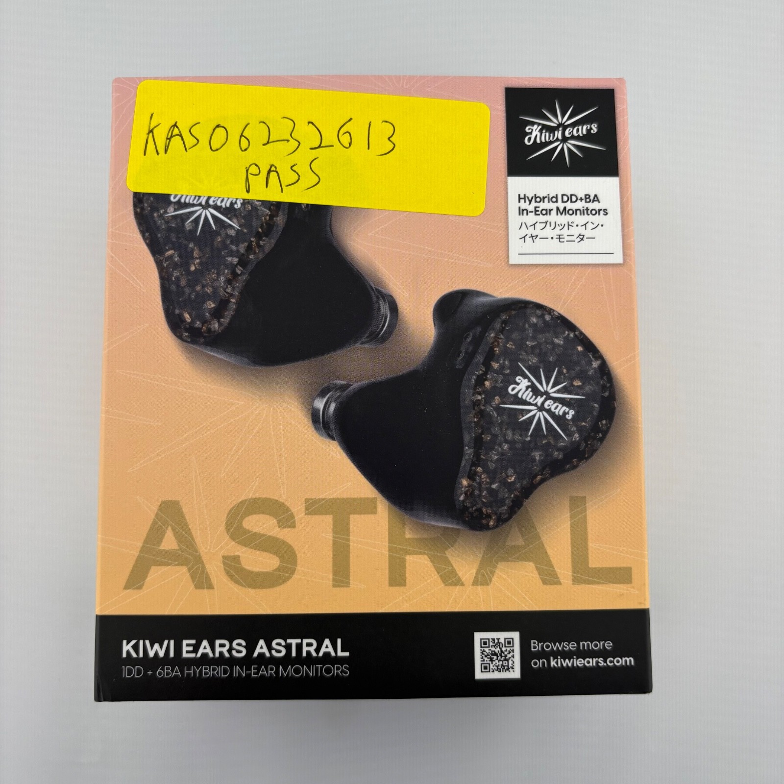 Kiwi ears Astral 1DD+6BA in-ear monitor IEM inspected, tested, free shipping