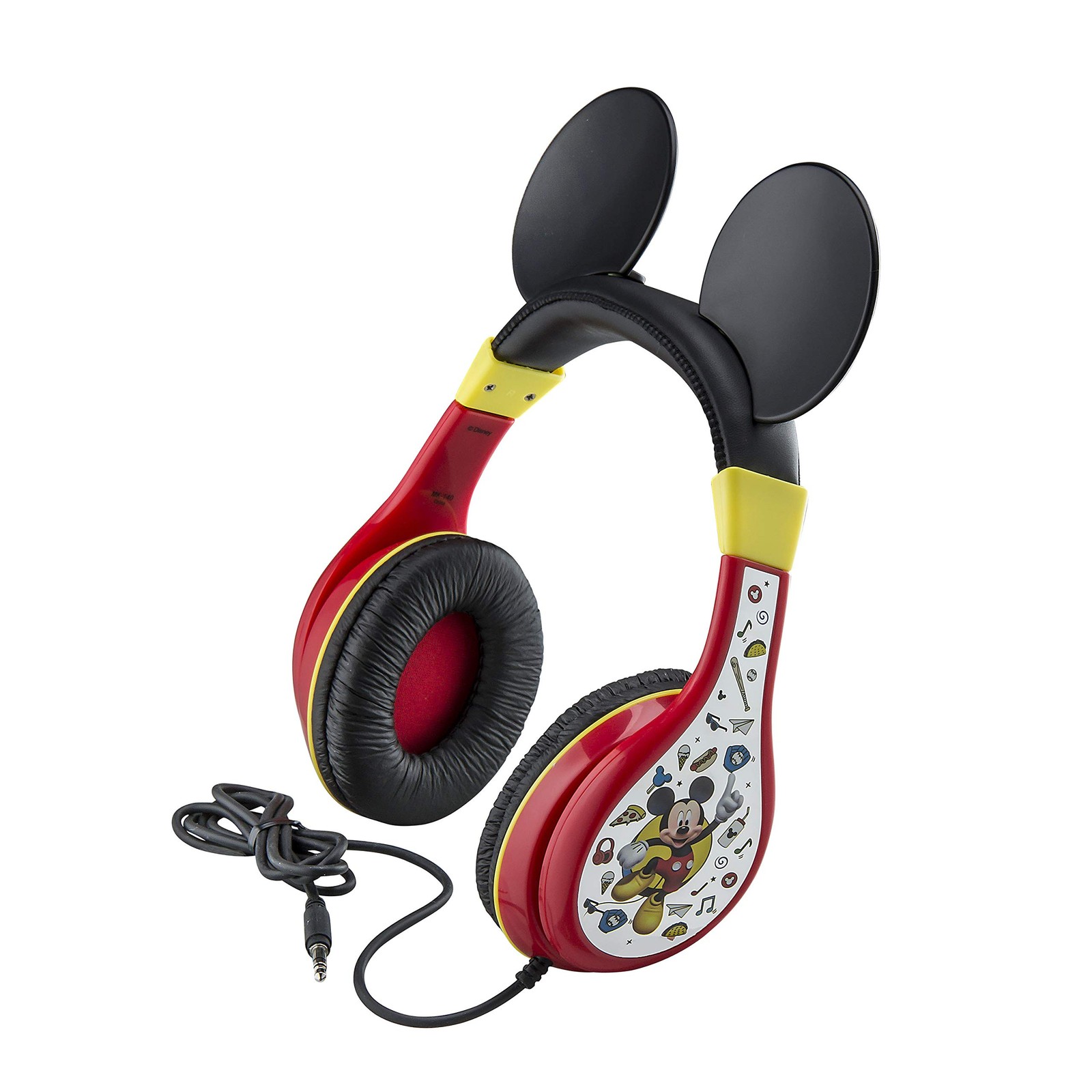 eKids Mickey Mouse Headphones For Kids, Adjustable Over the Ear Headphones, 3.5m