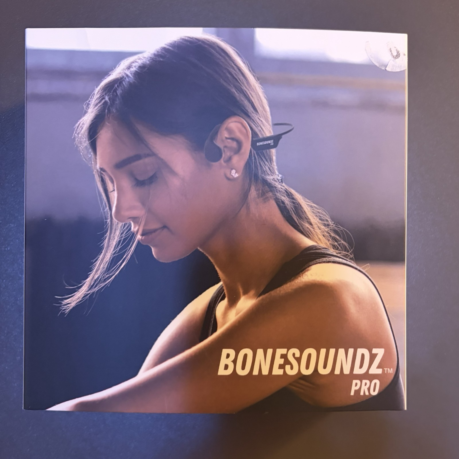 Bonesoundz Pro Bone Conduction Headphones Purple Waterproof Bluetooth Open Box