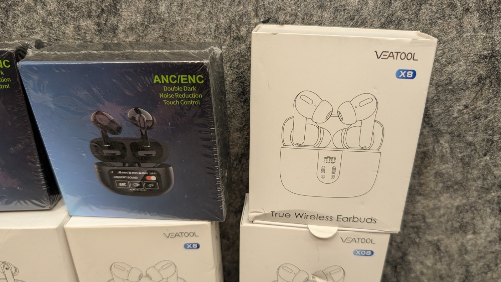 13 x VEATOOL Bluetooth 5.3 Noise Reduction ANC/ENC Earbuds – Mixed Lot ?New?