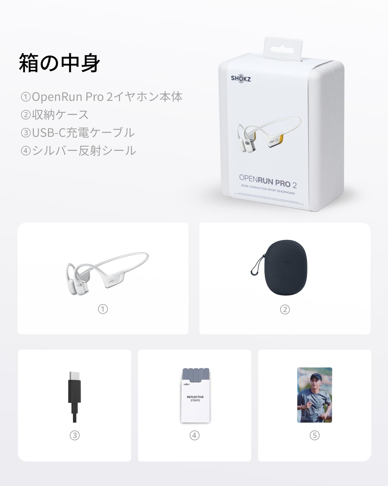Shokz OpenRun Pro 2 Open-Ear Bone Conduction Headphones Gray