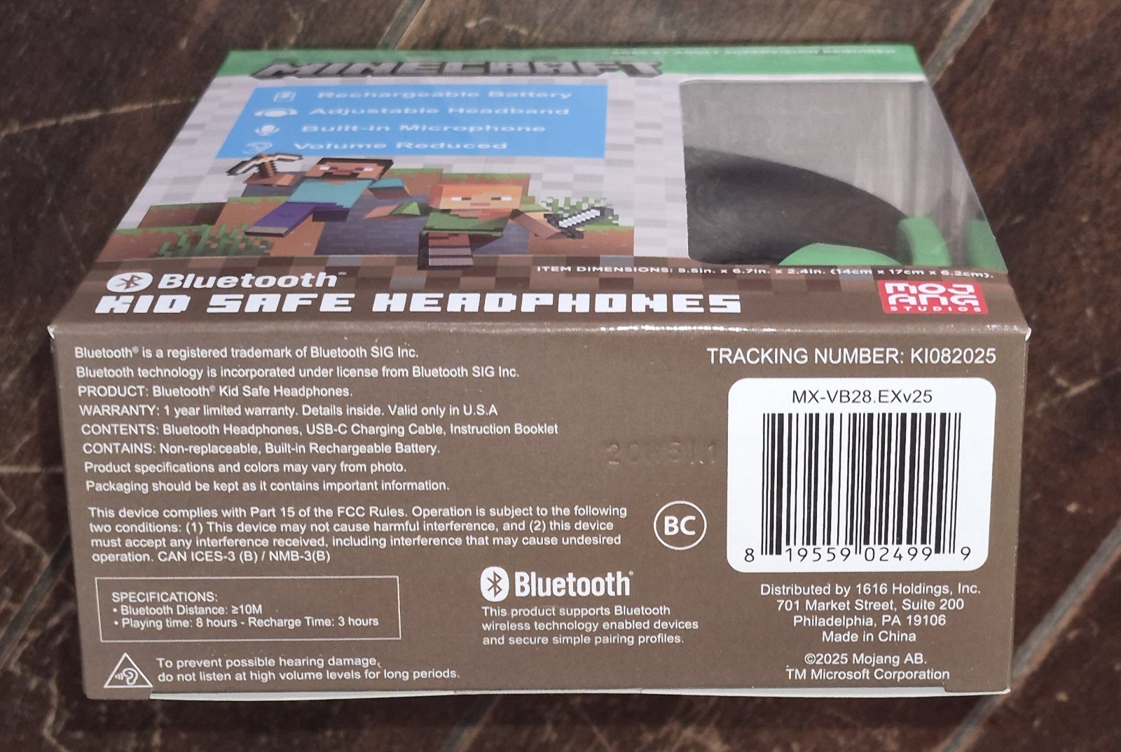 MINECRAFT Kid Safe WIRELESS Adjustable Headphones! Bluetooth Technology!