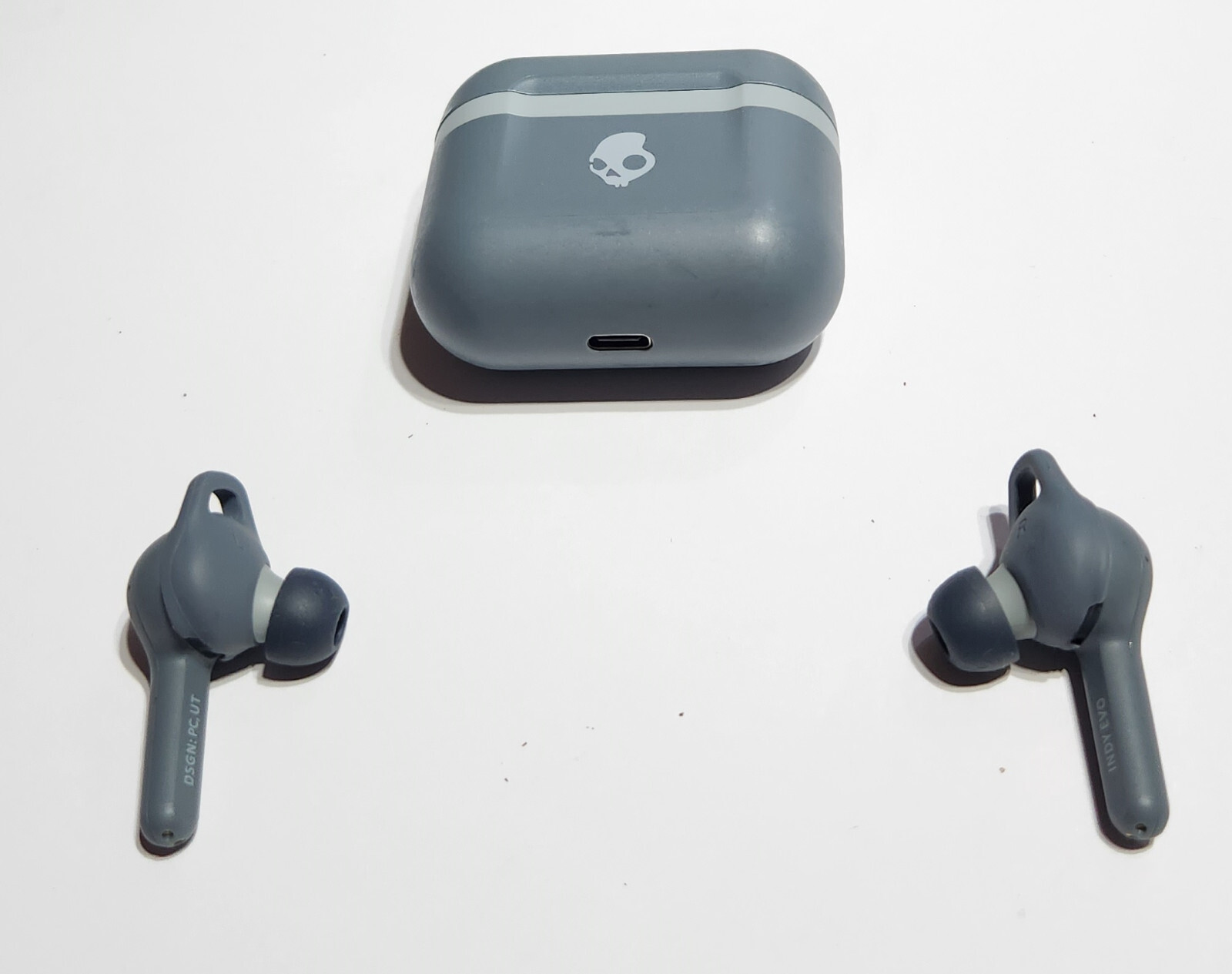 OEM Gray Skullcandy INDY EVO True Wireless Headphones with Case S2IVW with WINGS
