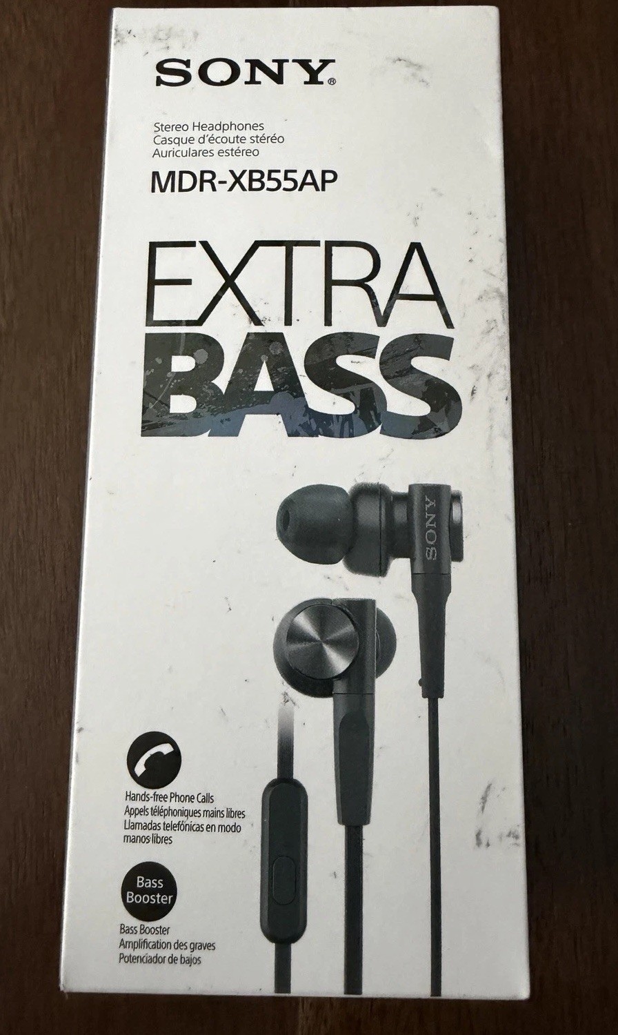 SONY Extra Bass Stereo Headphones MDR-XB55AP