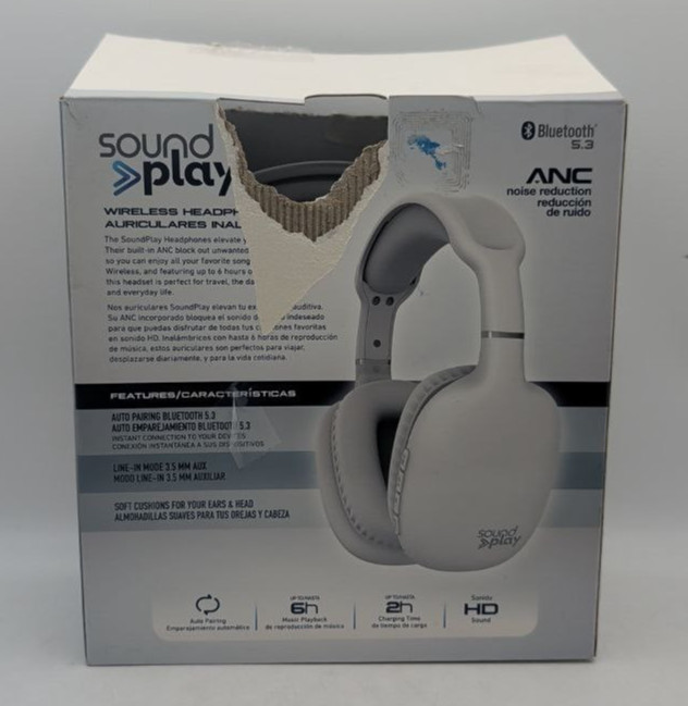 Tzumi Soundplay Wireless Over Ear Bluetooth Headphones Noise Redution HD Sound