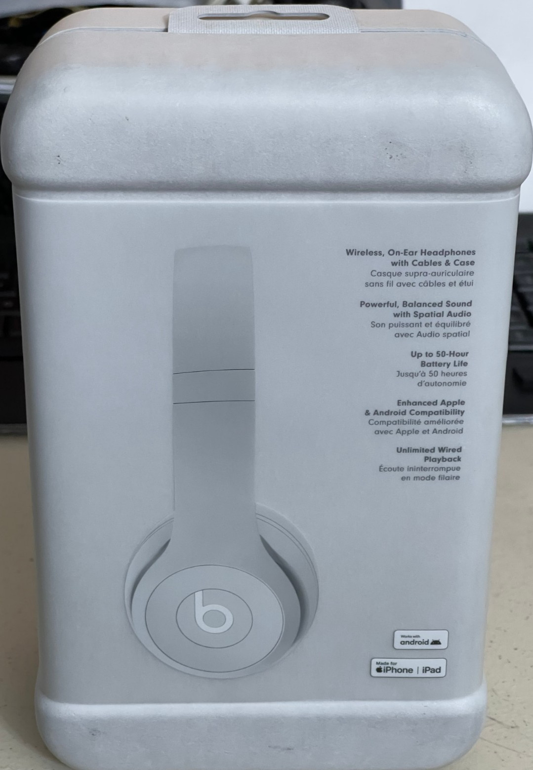 Beats Solo 4 On-Ear Headphones MG7J4LL/A Bluetooth Apple Android A3140 Matte Gra