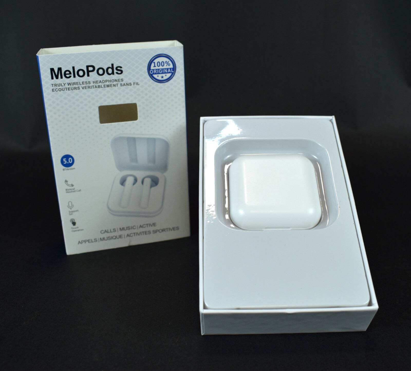 MeloPods Audio Ear Plugs – BT 5, Headset Calls, Siri Support, Touch Operation