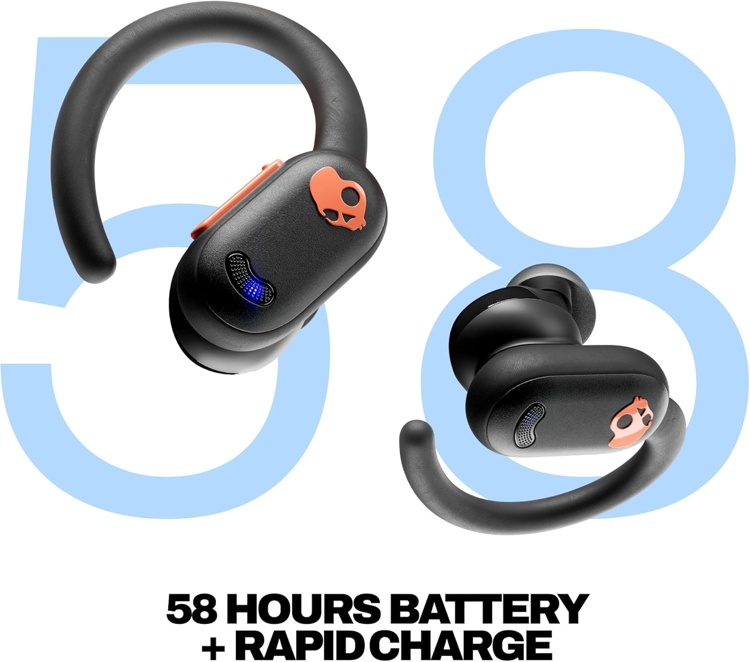 Skullcandy Push ANC Active Wireless Earbuds Black/Orange (S2PAW-S749)