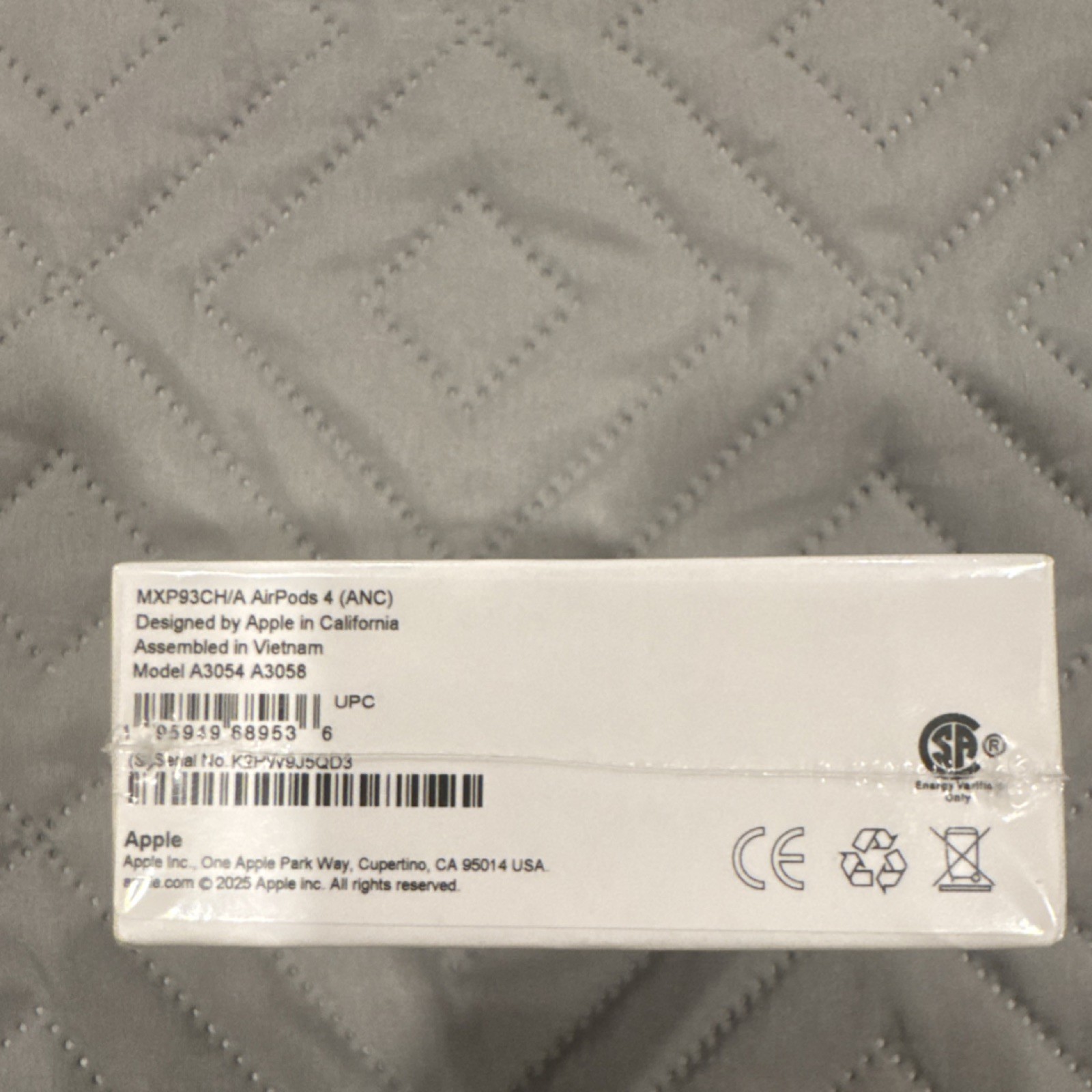 Apple AirPods 4 (ANC) Wireless Earbuds White Active Noise Cancellation
