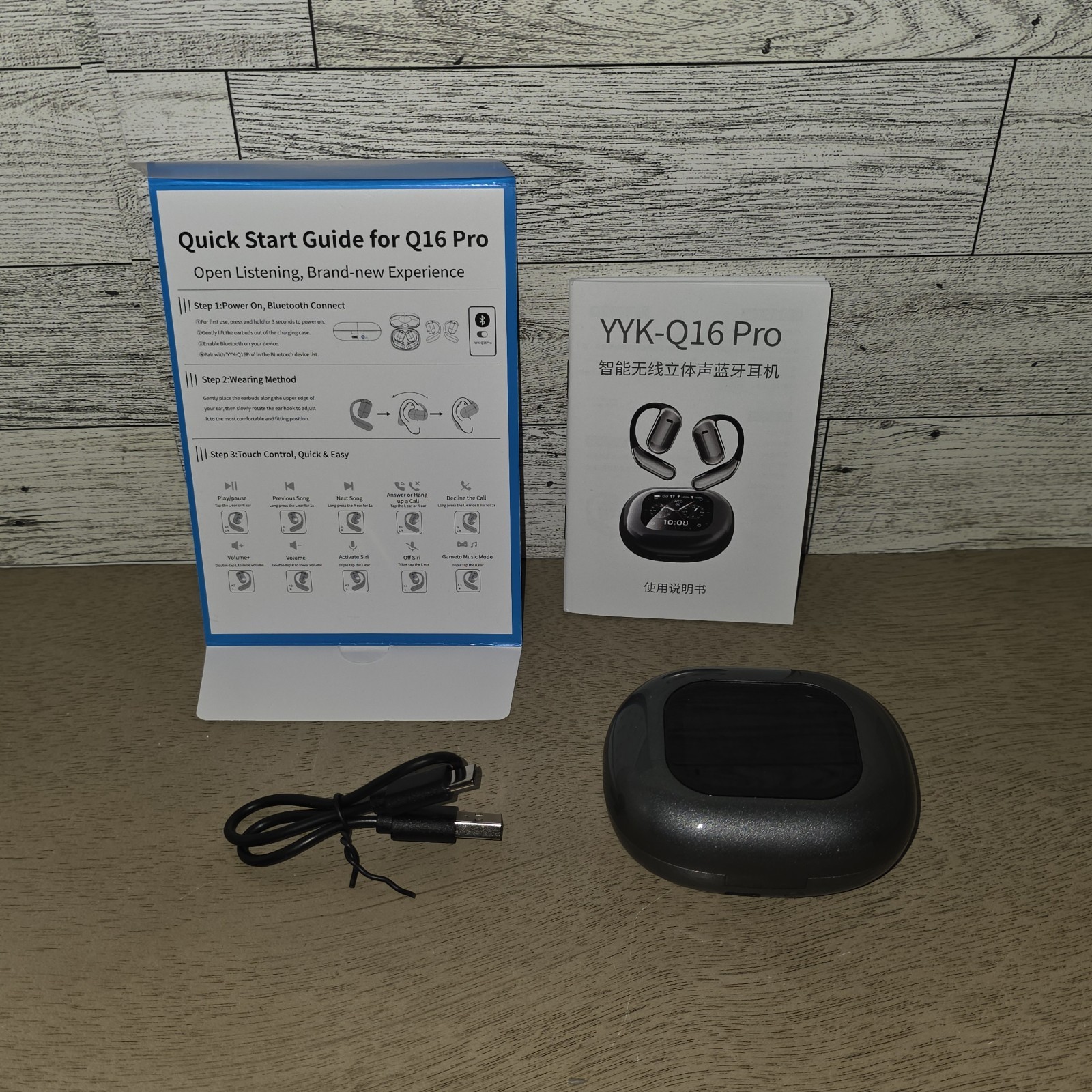 NEW in the Box -YYK-Q16 Pro LCD Open-Ear Wireless Earbuds | 80H Playback | IPX6