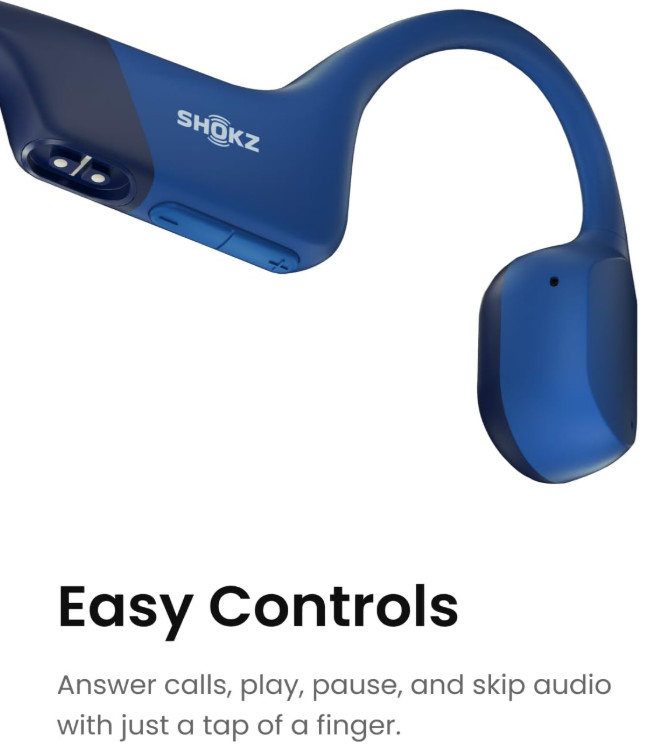 Shokz OpenRun S805 w/ USB-C Charging – Open-Ear Bluetooth Bone Conduction – Blue