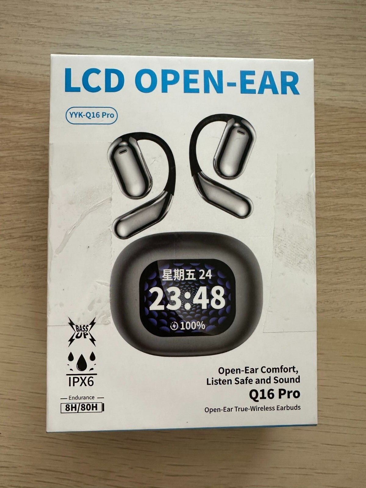 Intelligent Touch Screen Open Ear Bluetooth 5.4 Headphones Over The Ear Earbuds