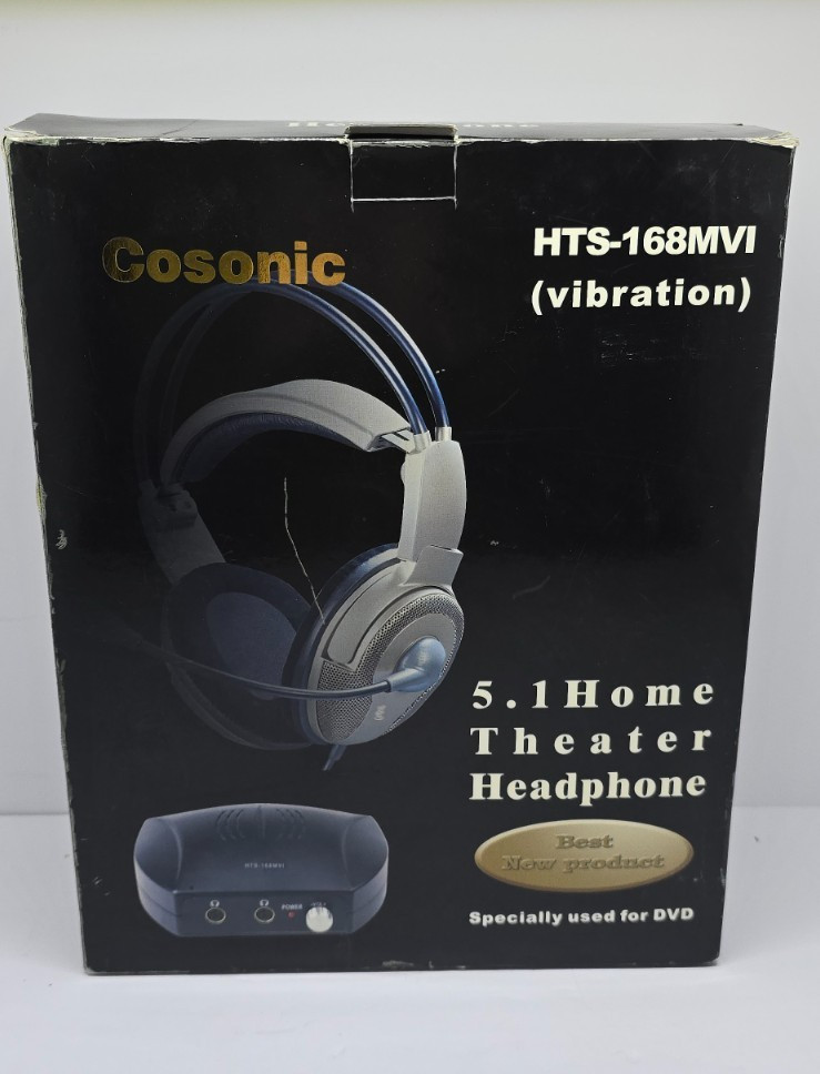 Cosonic HTS-168MVI 5.1 Surround Sound Home Theater Headphones Vibration Box NOS