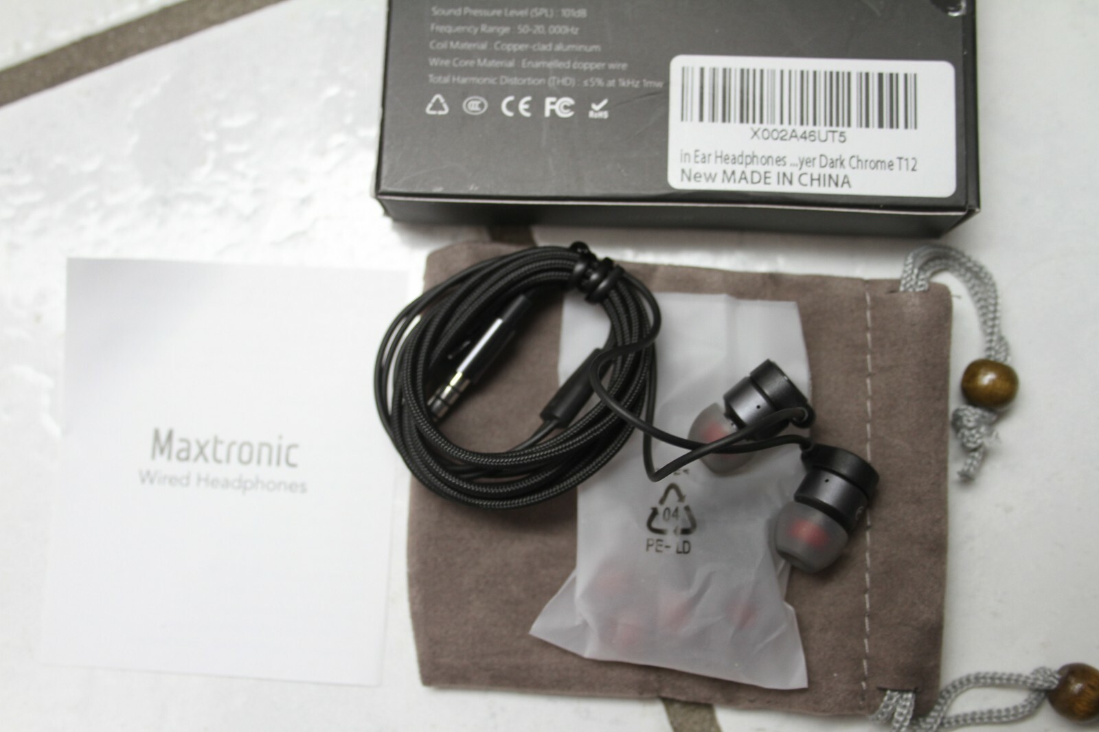 Corded in Ear Headphones w/ Jack Fro Cell Phones New 9mm Dynamic 3.5mm Jack