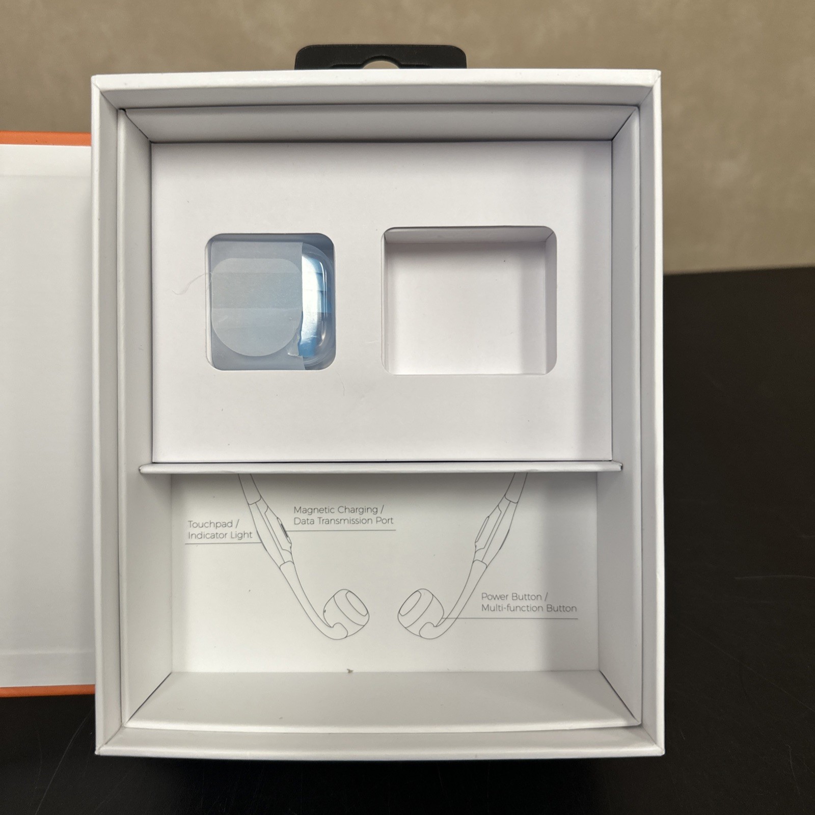 Mojawa Run Plus Bone Conduction Headphones Orange Bluetooth IP68 – No Charger