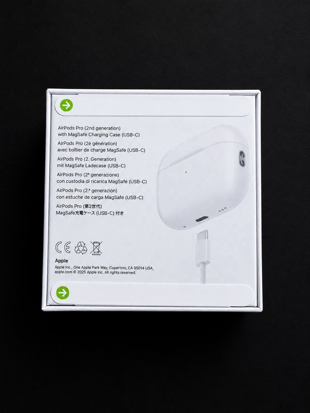 Apple AirPods Pro 2nd Generation with MagSafe Wireless Charging Case (USB-C)