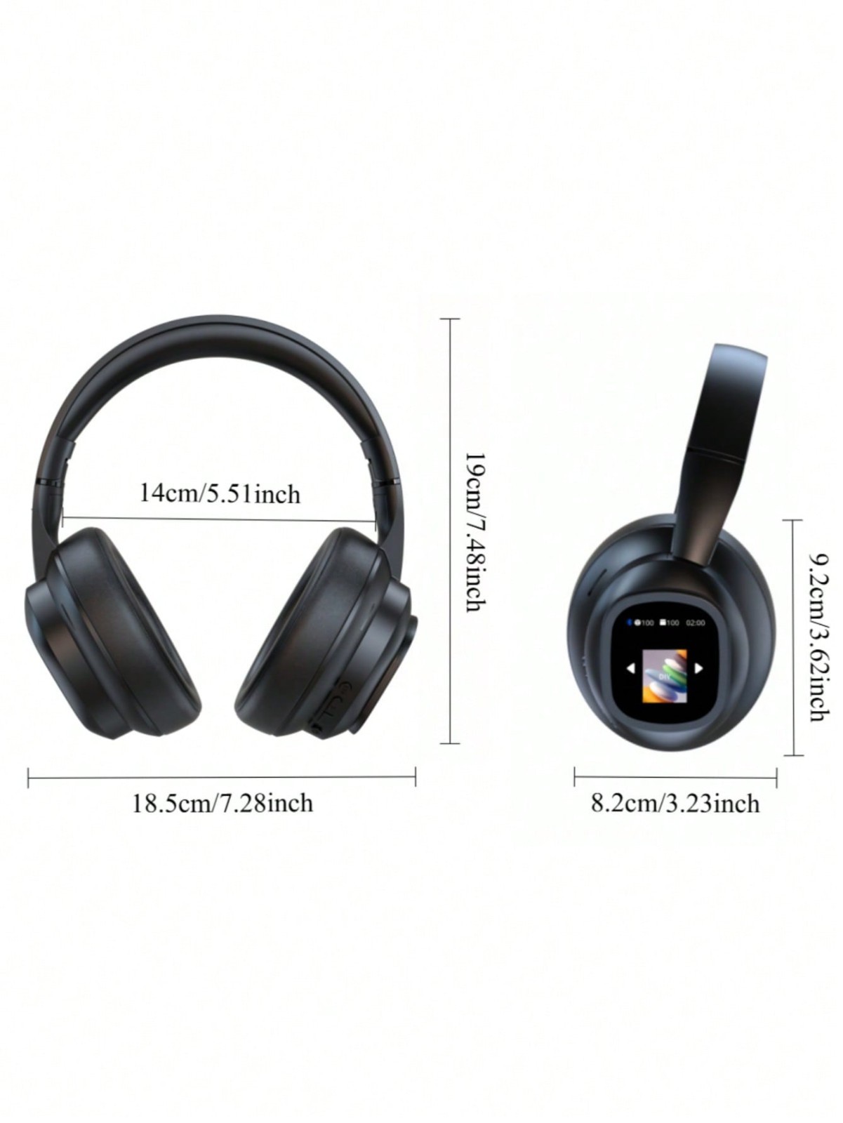 AI Translation Wireless Headphones With LCD Touch Screen 115 Languages Foldable