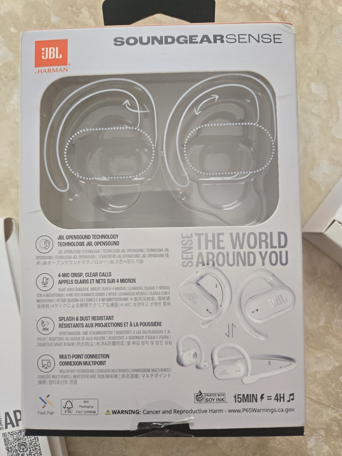 JBL Harman SOUNDGEAR SENSE Open Ear White Include A Generic Blue Cover