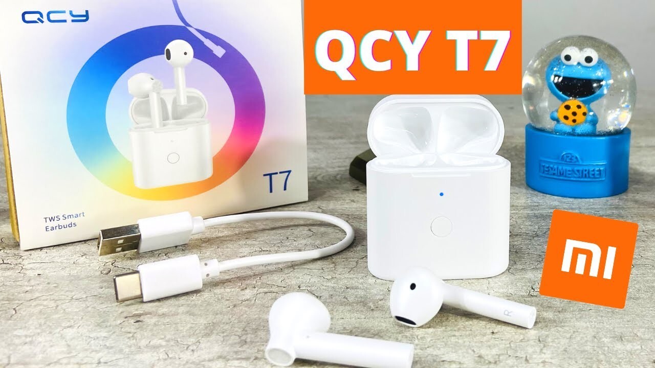 QCY T7 TWS 5.0 True Wireless HiFi Stereo Bass Earbuds w/Charging Case NEW