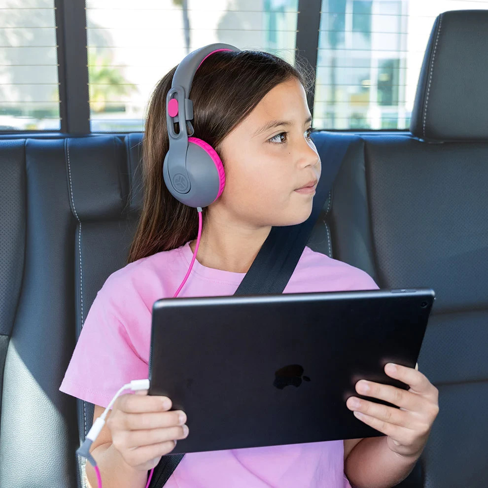 JLab JBuddies Studio 2 Kids On-Ear PINK Kids Wired Headphones w/ Mic NEW !!!