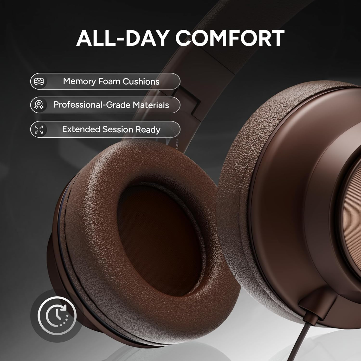 CL750 over Ear Headphones Wired with Mic & Volume Control, Audio with 100% Noise
