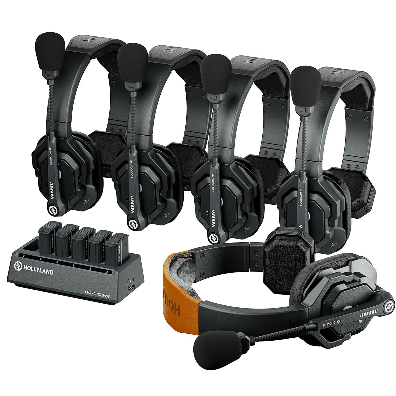 Hollyland Solidcom SE Global 5S 5-Person Single-Ear Noise-Canceling Headset