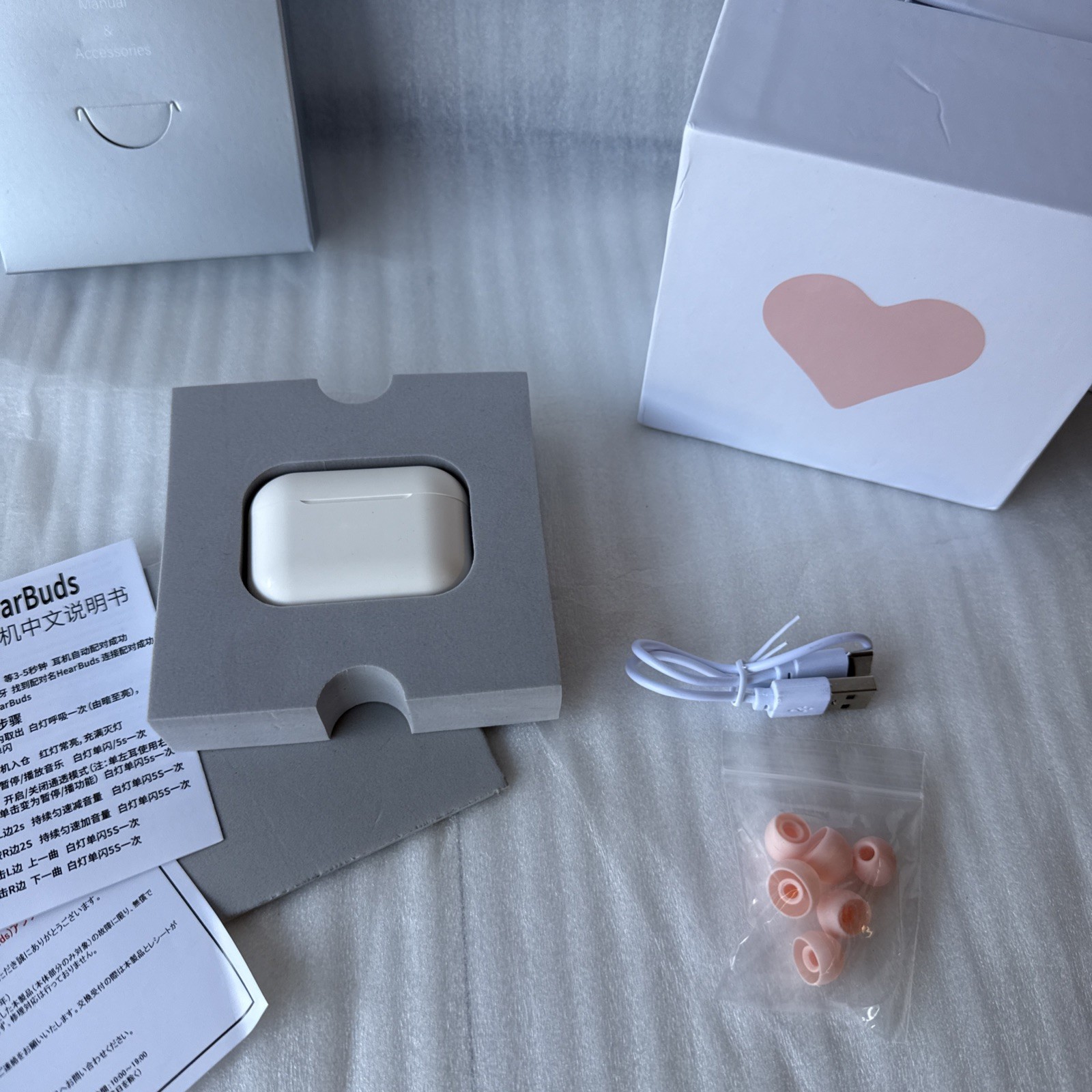 Softbank SELECTION TW-HEART HeartBuds Wireless Earphones Pink Dynamic 6mm