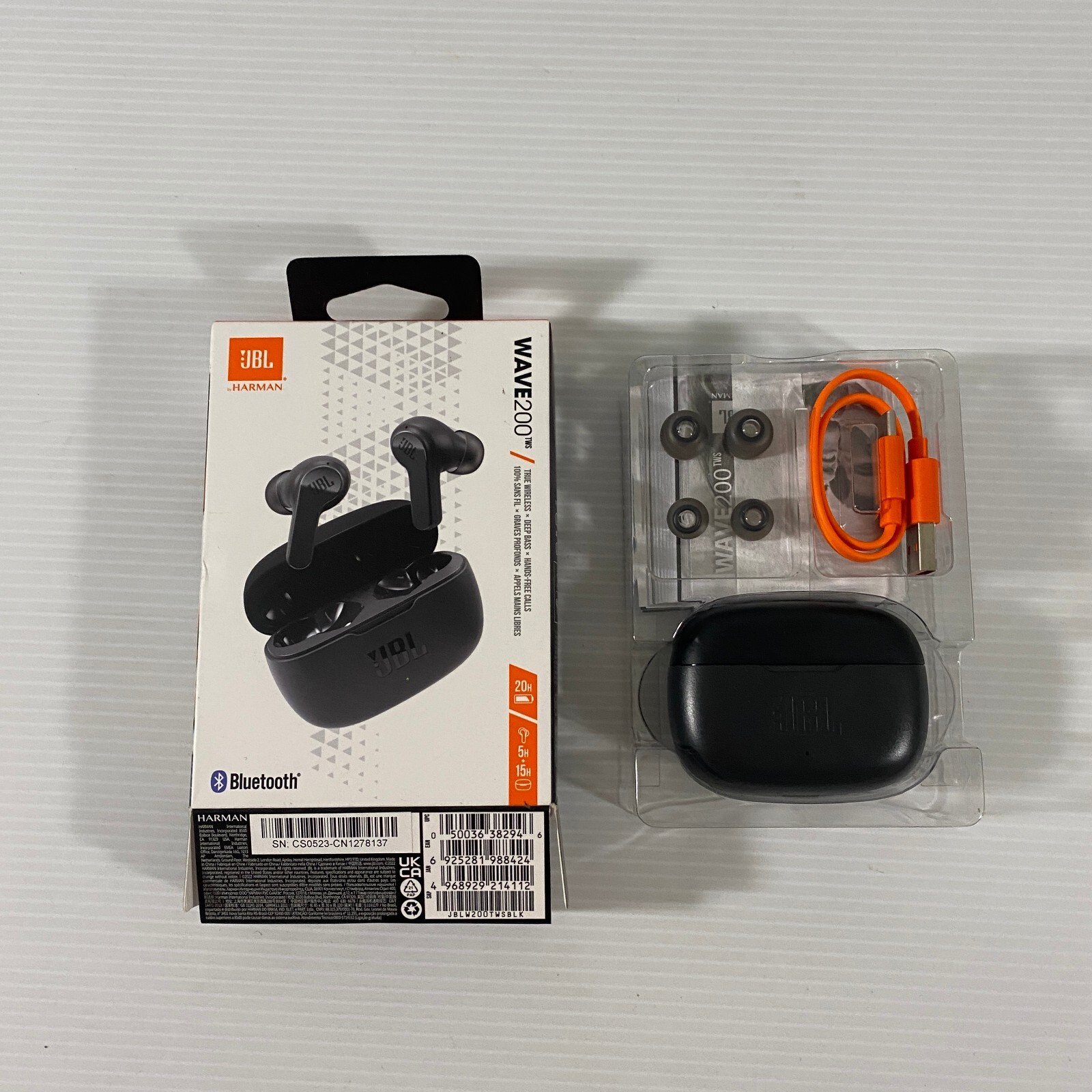 JBL Wave 200TWS True Wireless In-Ear Headphones – Black