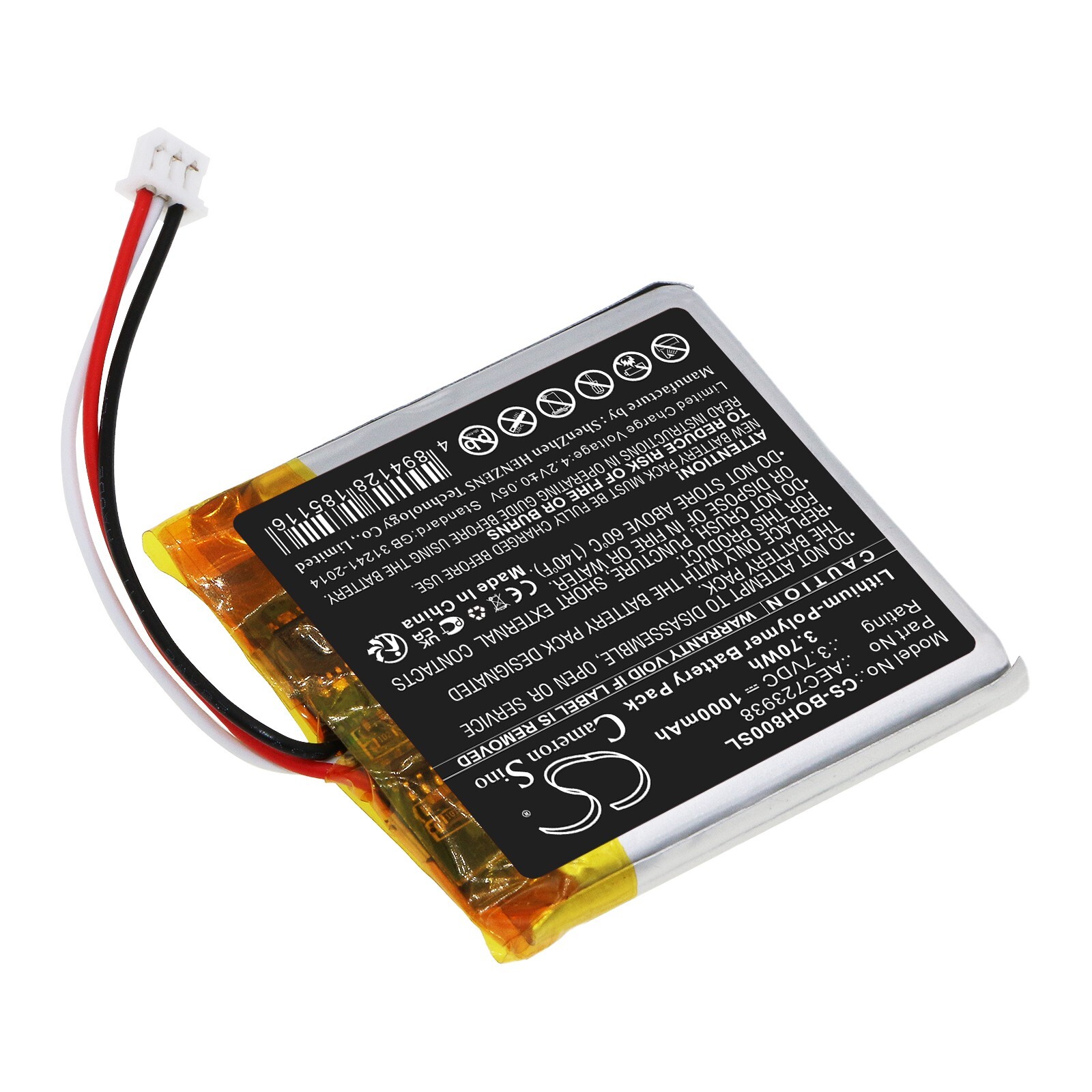 BATTERIE 1000mAh AEC723938 For Bang & Olufsen Beoplay H8i, H9 3rd Generation